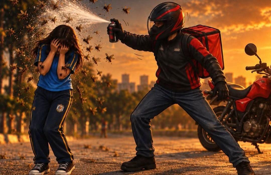 Motoboy enfrenta enxame para salvar menina de 12 anos em Ibirité