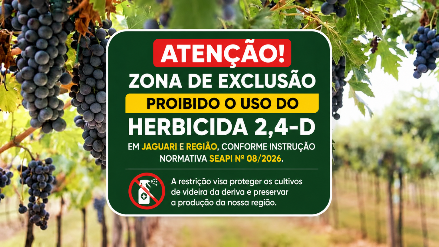 Nova zona de exclusão restringe uso Do 2,4-D em Jaguari e região