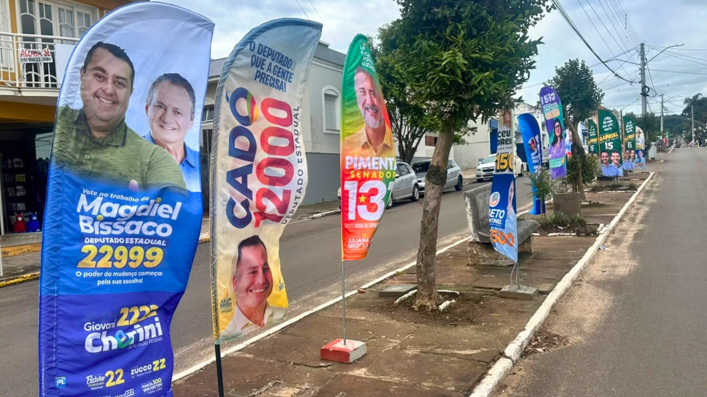 Eleições em Jaguari: o colorido da campanha toma conta das ruas da cidade