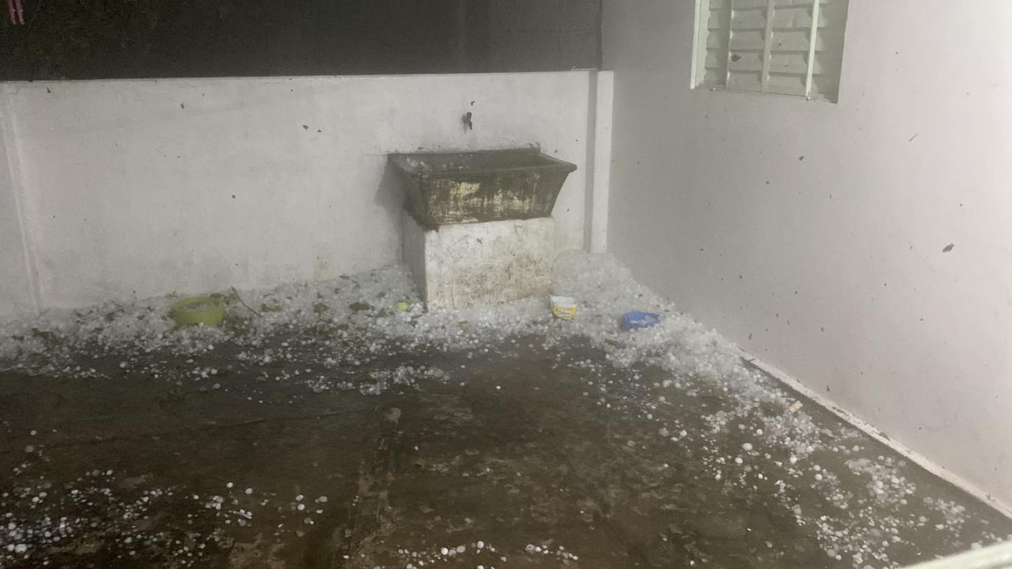 Santiago é atingida pelo forte temporal de granizo