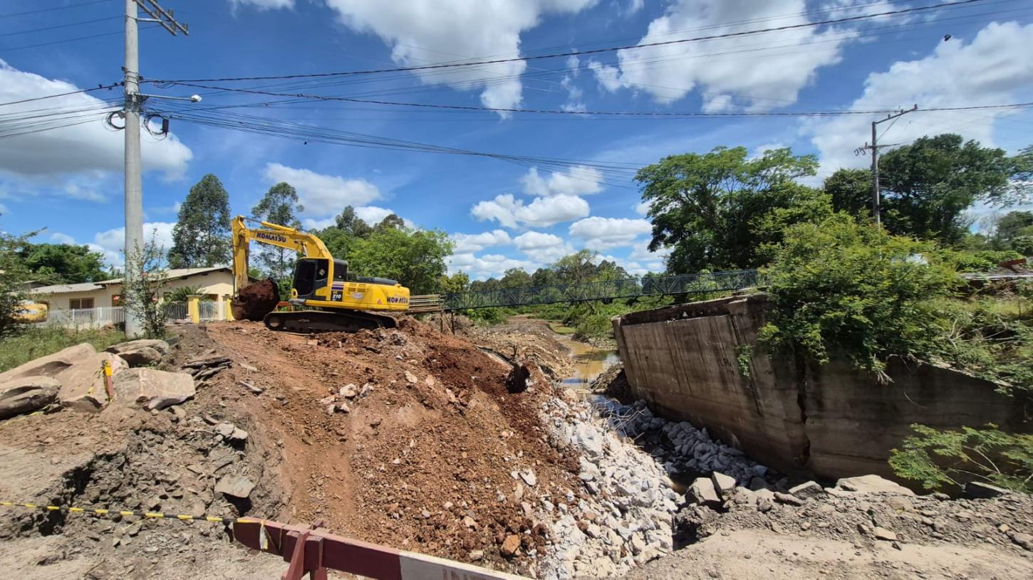 Começam as obras de recuperação da ponte do Arroio Júlio de Castilhos, em Jaguari