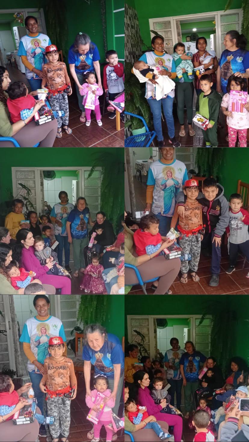 Foto: Distribuição dos brinquedos.