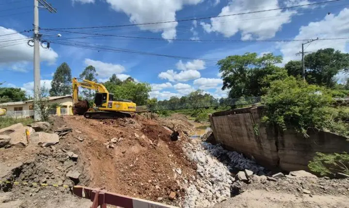 Começam as obras de recuperação da ponte do Arroio Júlio de Castilhos, em Jaguari