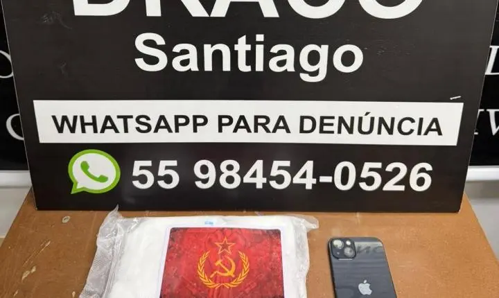 Draco de Santiago apreende cerca de 1 kg de cocaína em ônibus em São Vicente do Sul