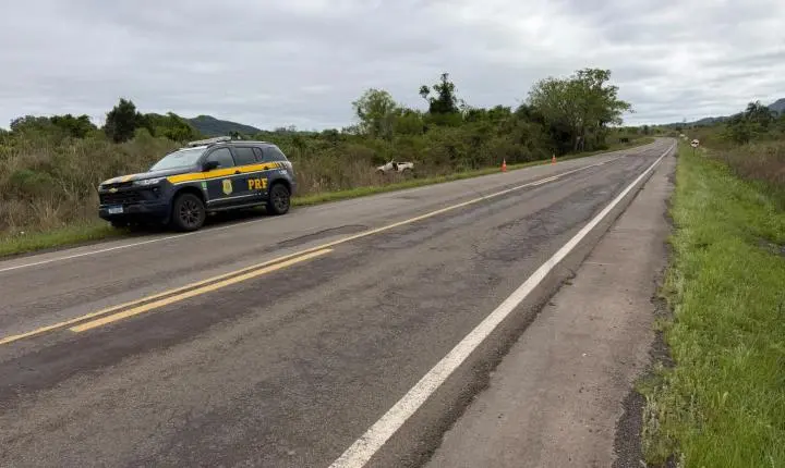 PRF atende acidente com lesões leves na BR-287, em São Vicente do Sul
